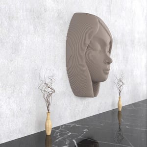 Decorazione da parete con volto di donna parametrico, arte da parete con volto parametrico, arte da parete con volto parametrico unica per casa e ufficio moderni / Decorazione femminile moderna