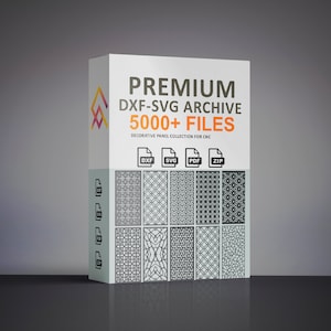 Fichiers dxf décoratifs pour écran plasma, motifs de panneaux, fichiers cnc en bois, svg de la collection de panneaux, panneaux géométriques dxf