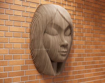 Parametric Face Wall Art Decor, Modern Feminine Design (Digital Download)