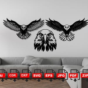 Águia SVG Águia americana Clipart Águia americana svg Águia dxf Silhueta de águia svg Arquivo de corte de águia Download instantâneo