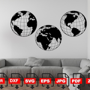 Mundo Svg Globo SVG Mapa del mundo DXF Continente SVG Globo terrestre PNG Clipart mundial Archivo de corte vectorial mundial