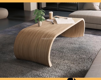 Parametric Coffee Table, Modern Parametric Table, Organic Curves, Rhythmic Layered Structure, DIY Interior Decor Laser Cut Digital File