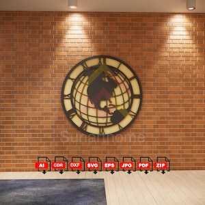 Central America Map Clock Svg World Map Clock SVG Usa Map Dxf North America Map Silhouette South America Clock PNG Instant Download