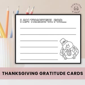 Manualidades para el Día de Acción de Gracias para imprimir, colorear para niños, tarjetas de agradecimiento para el Día de Acción de Gracias