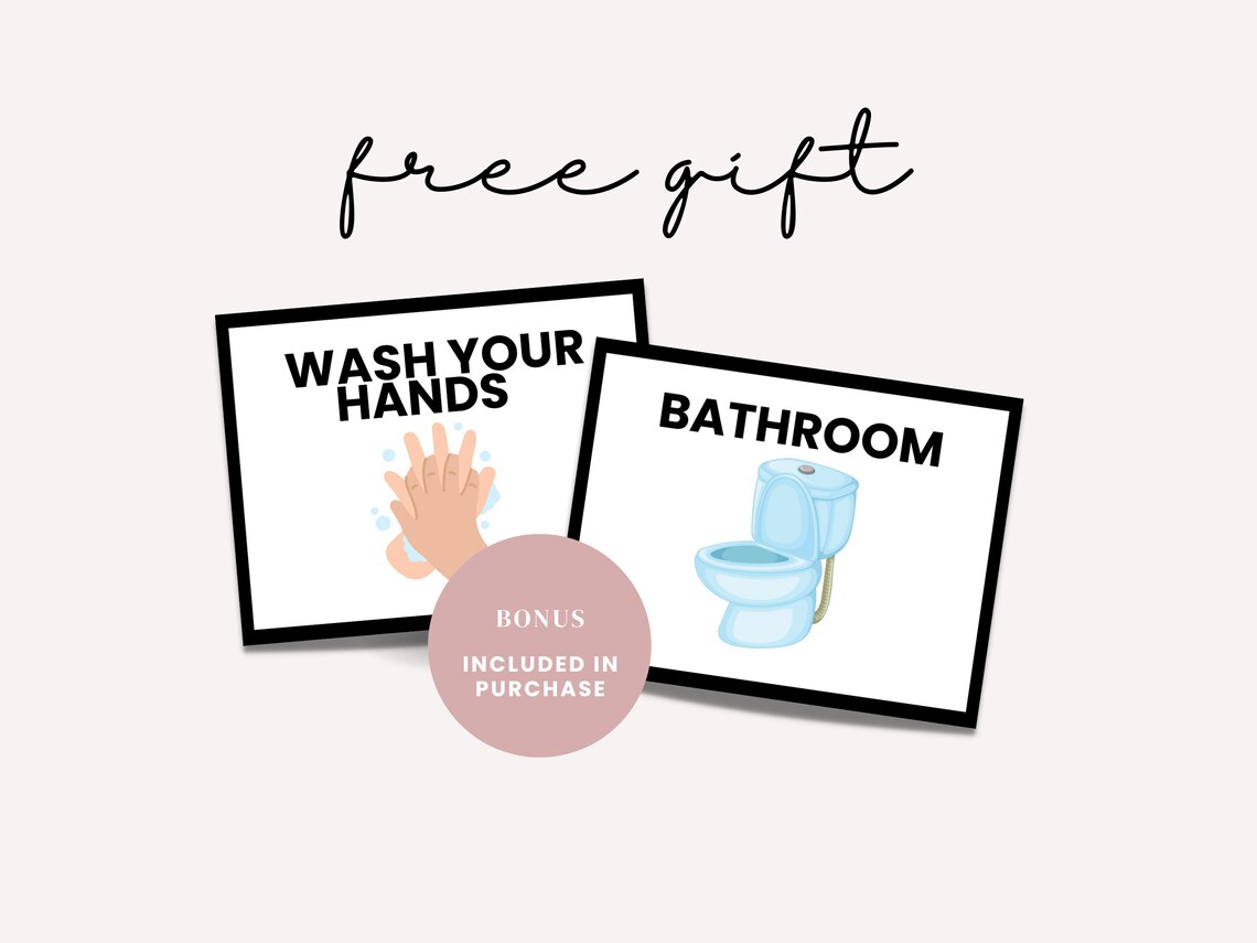 Simple Minimalistic Daycare and Childcare Center Signs | Classroom ...