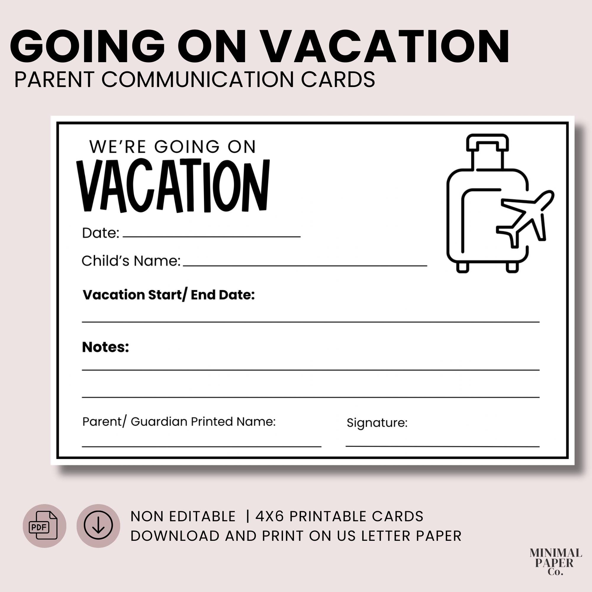 Vacation Note Cards - Etsy