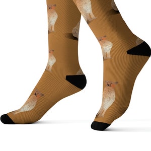Cheetah Spirit Unisex Cotton Socks with Abstract Safari Pattern, Cute Creative Cat Animal Print, Trendy Gift Idea for Men Women Casual Wear