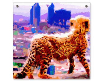 Cheetah Spirit Acrylic Wall Art Panels | Decor | Living Room | Bedroom | Cheerful | Gifts | Hanging Art | Colorful | Modern | Cool | Print
