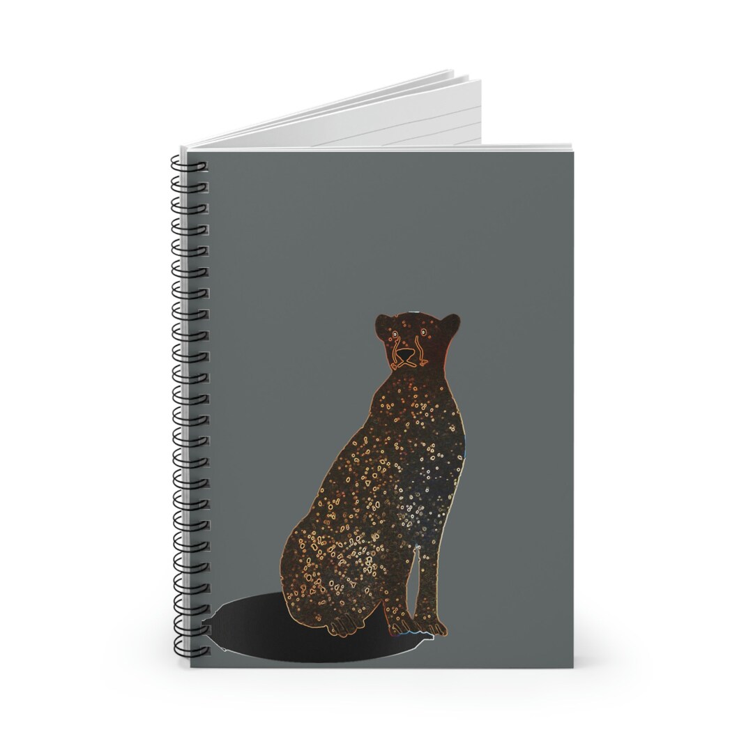 Cheetah Spirit Spiral Notebook, Ruled Line Writing Journal, Stylish ...