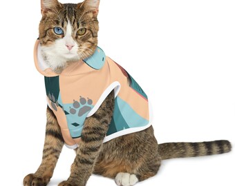 Felpa con cappuccio Cheetah Spirit per cani, motivo colorato, per cuccioli, gatti e gattini, comoda da viaggio, regalo per cani e gatti alla moda.