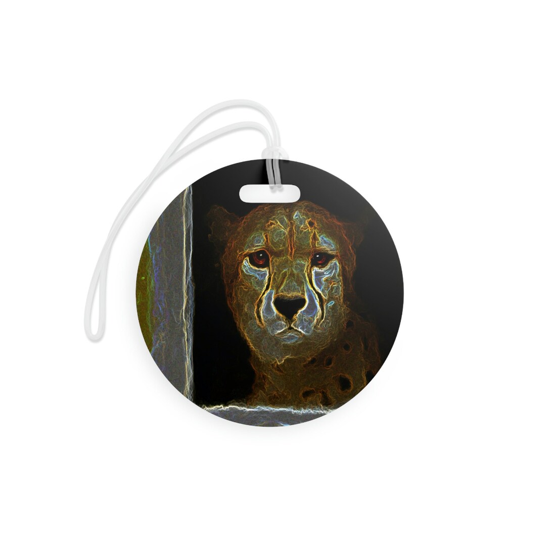 Cheetah Spirit Luggage Tags Travel Identify Cheetah Tech Minimalist