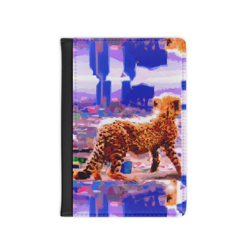 Cheetah Spirit Passport Cover Cheetah Travel RFID Tech Identify Cheetah