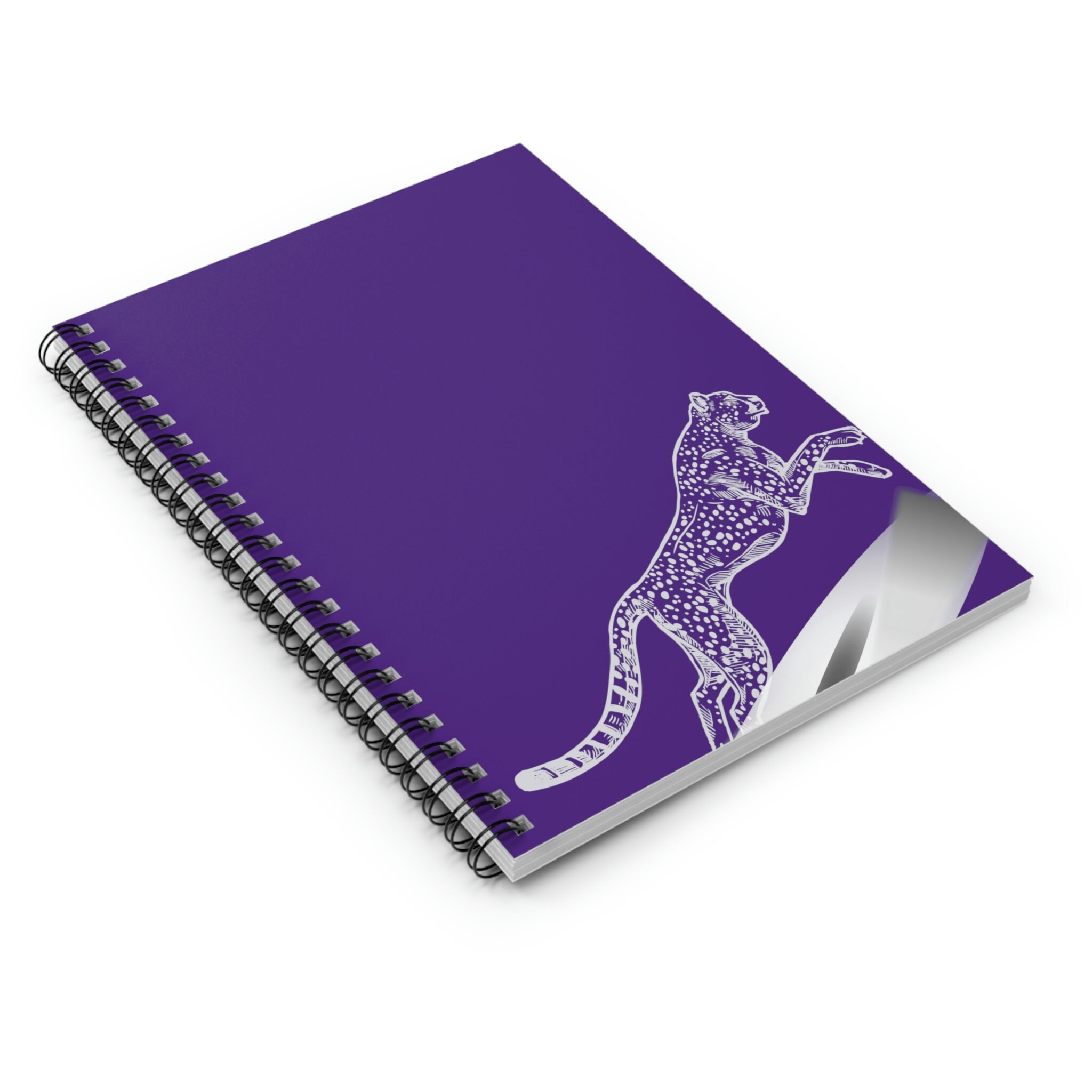 Diario de cuaderno con estampado de leopardo, diseño de animales salvajes, encuadernado en espiral, 80 páginas rayadas, papel de papelería, suministros escolares de oficina, negocios