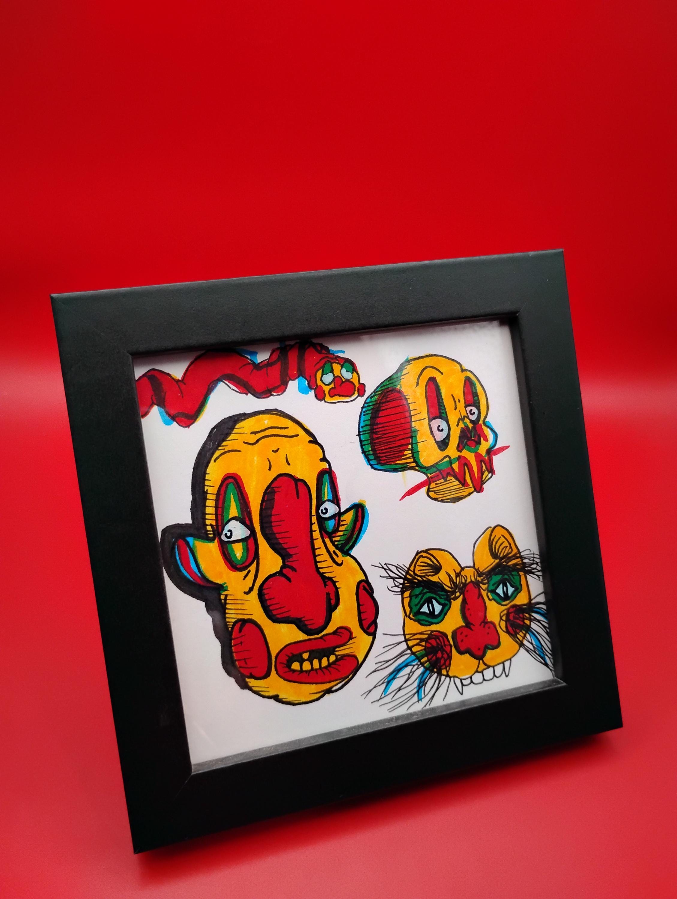 Posca canvas art - Etsy 日本