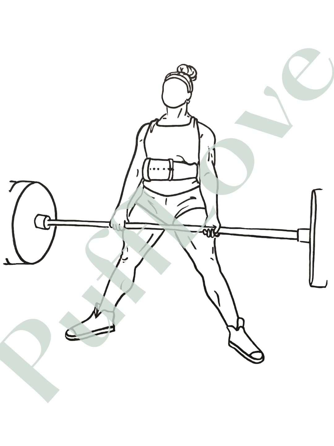 Lift Like a Girl Line Art of Curvy Women Minimalistic Line Etsy