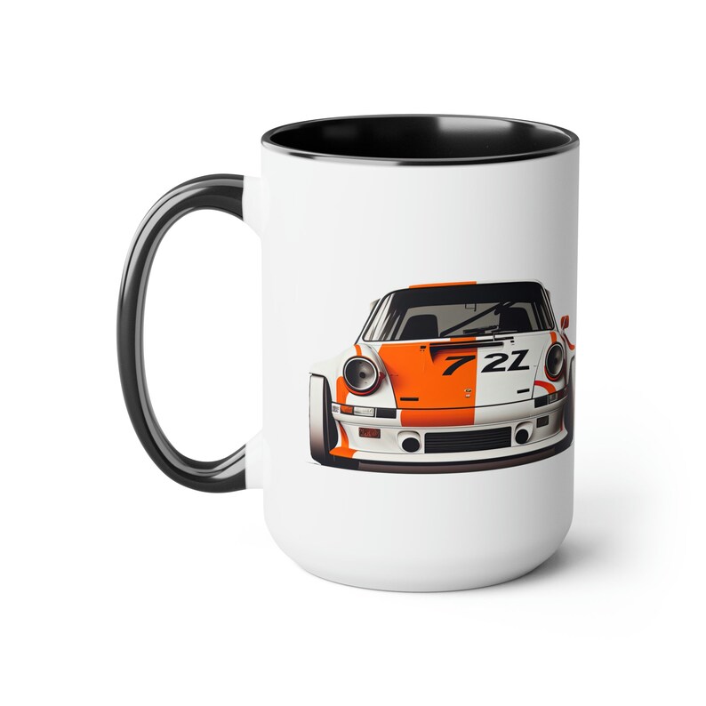 Porsche 911 Inspired Twotone Coffee Mugs 15oz Porsche Etsy