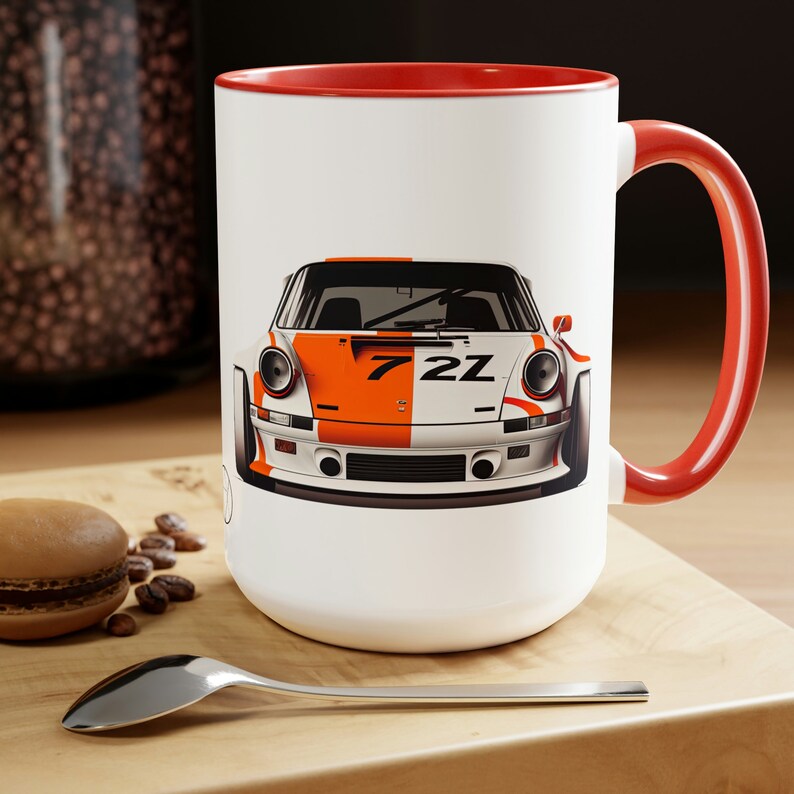 Porsche 911 Inspired Twotone Coffee Mugs 15oz Porsche Etsy