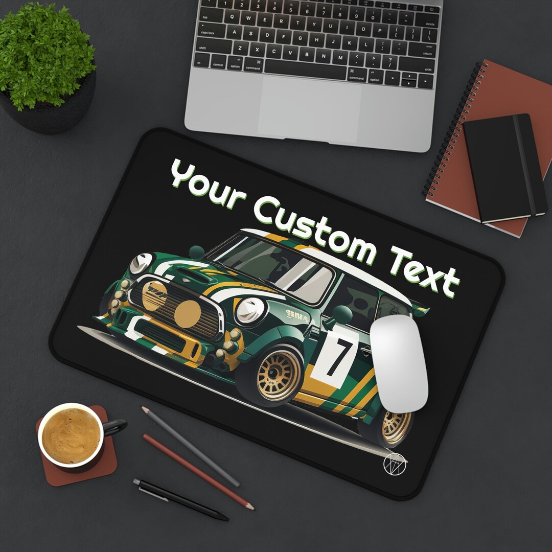 Custom Mini Cooper Inspired Desk Mat, Mini Desk Mat, Large Desk Mat