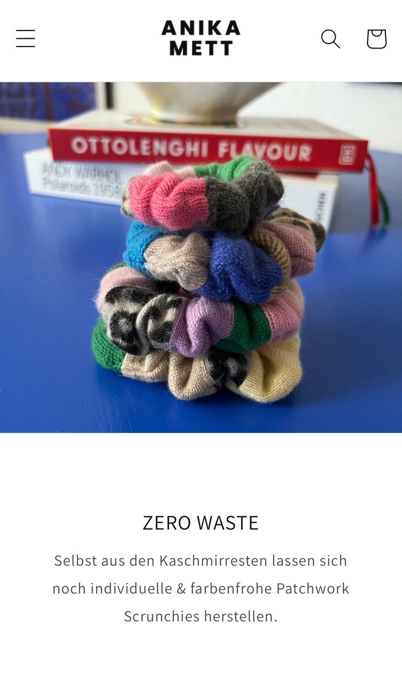 Leo Animal Upcycled Cashmere Scrunchie Knitted Knit Luxury High Quality Cashmere Haircare Care Recycled Sustainable image 7