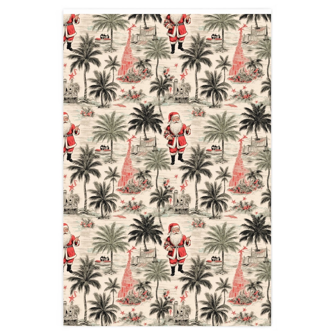 Tropical Christmas Wrapping Paper 