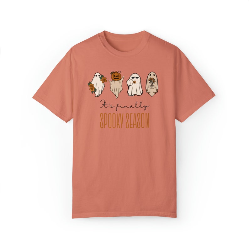 Spooky Season T-Shirt, Women's Halloween Ghost Tee, Eerie Chic, Ghostly Charm, Trendy Halloween Shirt, Seasonal Fashion, Halloween Vibes image 6