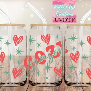 Cozy Season UVDTF 16oz Cup Wrap | Cup Wrap for Glass Can | UV DTF Wrap | Ready to Apply Permanent Adhesive | Waterproof