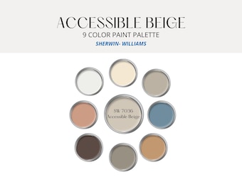 Palette de peinture beige accessible Sherwin-Williams | Guide numérique des nuances de couleurs pour toute la maison