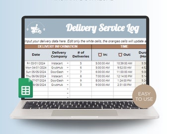 Suivi des revenus des chauffeurs-livreurs : kilométrage, dépenses (Google Sheets)