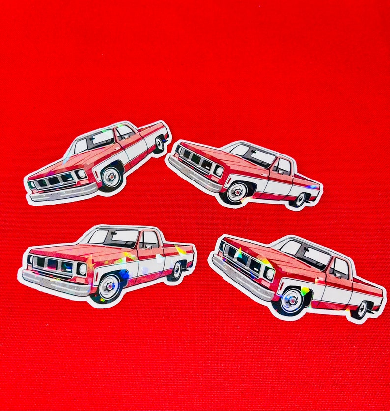 Holographic C-10 Silverado Truck Sticker - Etsy