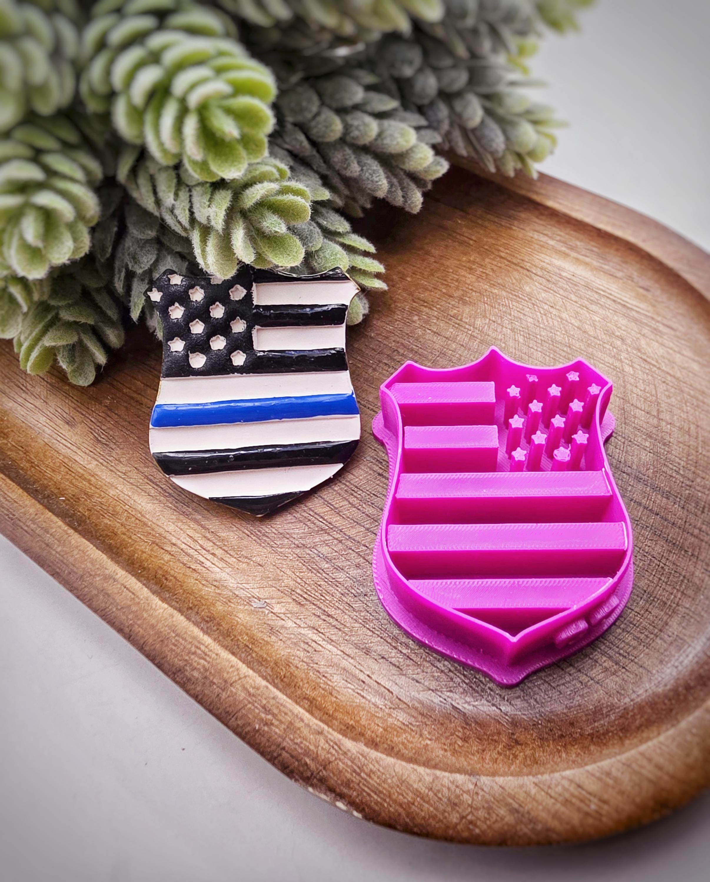 Police Cutter Police Clay Cutter Set, 3 Polymer Clay Tools. Cop Cutters- LEO Support ...