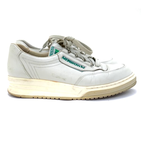 Mephisto Match Off-White Sneakers Leather Women's 5.5