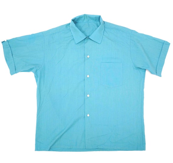Vintage 50s Penneys Towncraft Short Sleeve Shirt Mens Large Etsy