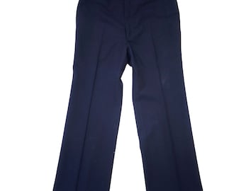【90s】イヴ・サンローラン USA製 濃紺 デニムパンツ 古着 90s Yves Saint Laurent 2タック ウール スラックス パンツ