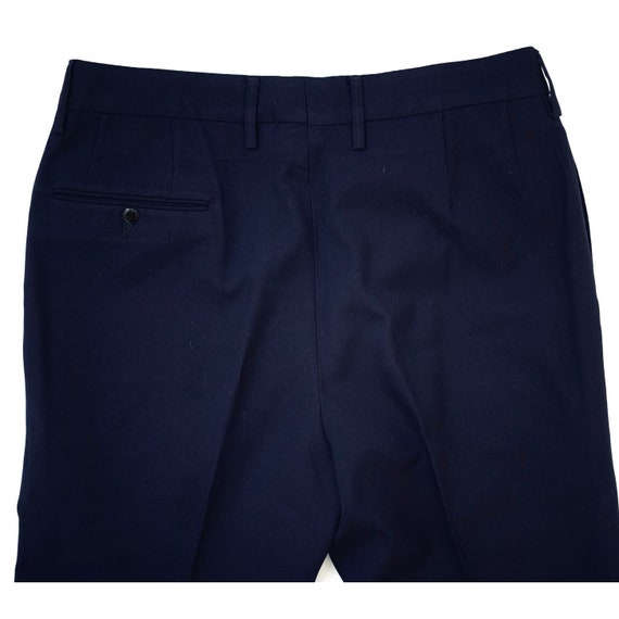 Vintage 90s Yves Saint Laurent Navy Pants Trouser… - image 7
