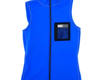 Vintage 1990s DKNY Active Fleece Zip up Sweater / New York