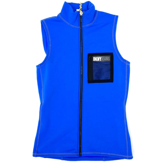 Vintage 90s DKNY Full Zip Vest Womens Medium - Etsy