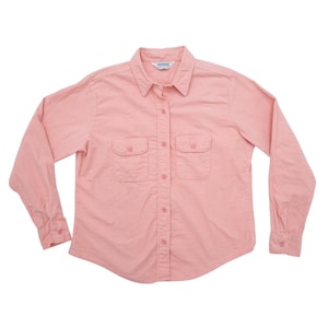 Vintage 90s Five Brother Pink Flannel Work Shirt Mens Small