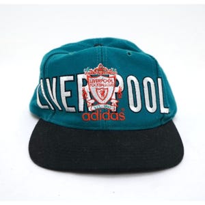 Vintage 90s Liverpool Adidas 5 Panel Snapback Hat Cap
