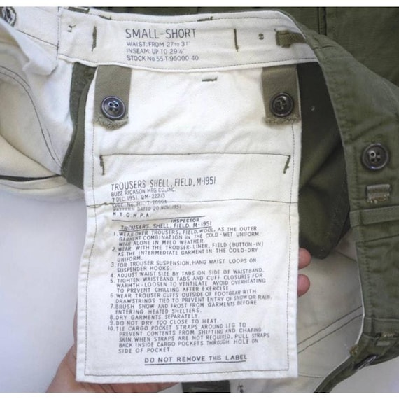 Buzz Rickson M-1951 Trousers Shell Field Cargo Cut off Shorts