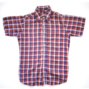Vintage 70s Gap Single Stitch Short Sleeve Button Shirt Men&#39;s Small
