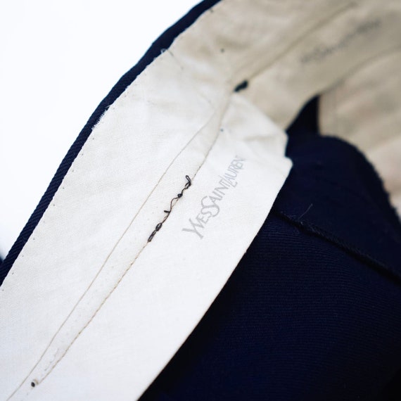 Vintage 90s Yves Saint Laurent Navy Pants Trouser… - image 6