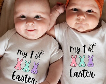 Mein erstes Ostern, Osteroutfit für Baby, Osteroutfit für Zwillinge, Jesus Christus, Babys erstes Osteroutfit, Passendes Osteroutfit für Zwillinge