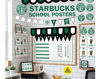 Coffee Cafe Themed Classroom Decor Coffee Shop Bulletin Board Bundle School Class Door Decor Wall Art for Teachers Homeschool Basic