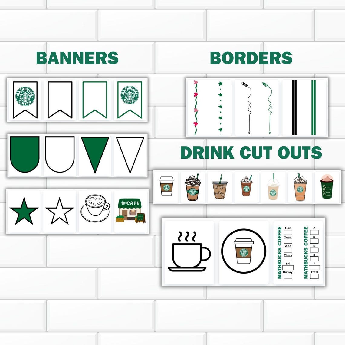 Coffee Theme Math Classroom Decor Coffee Shop Bulletin Board Bundle ...