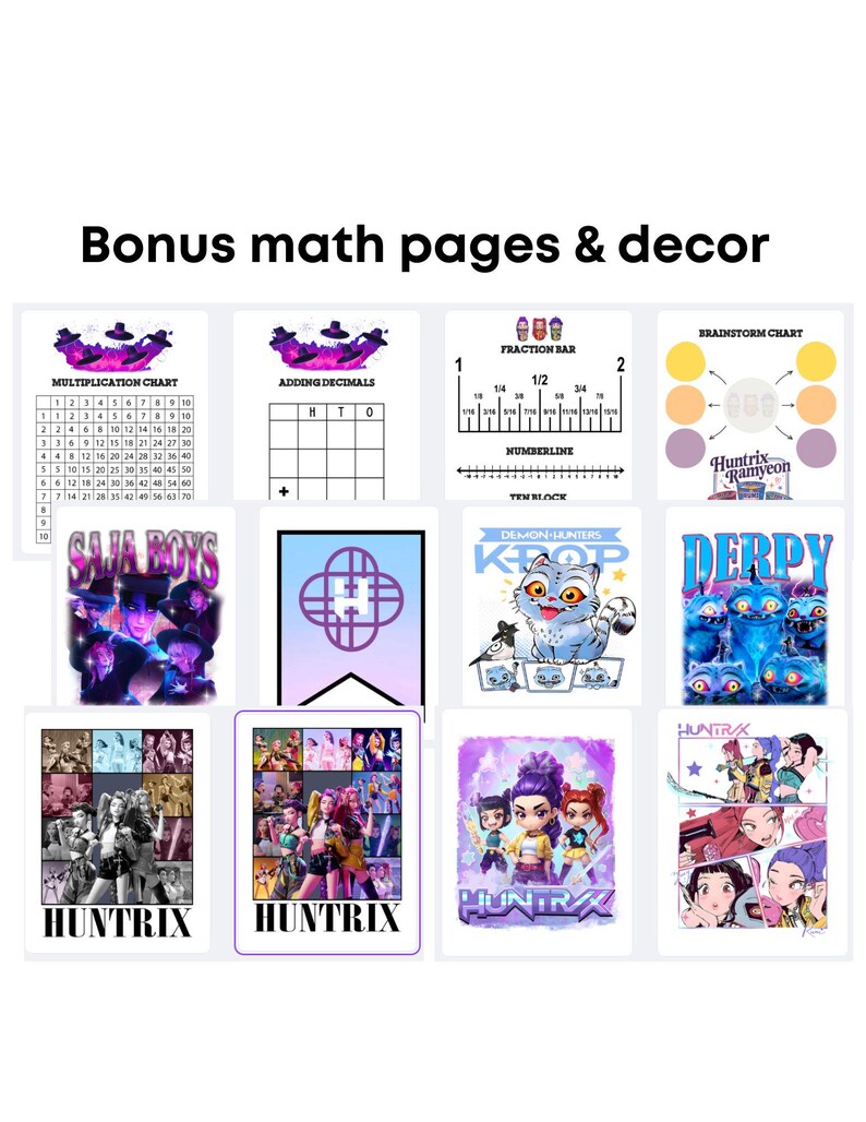 K-pop Demon Hunters Printable Student School Academic Planner | K-pop ...