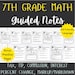 Percents Pre-algebra Middle School Math Guided Notes Lesson 7th Grade ...