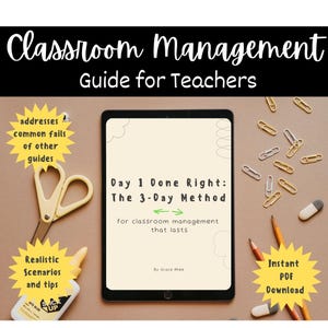 Classroom Management eBook for New Teachers – First Week of School Routines & Procedures Guide – Printable PDF for Back to School - Instant