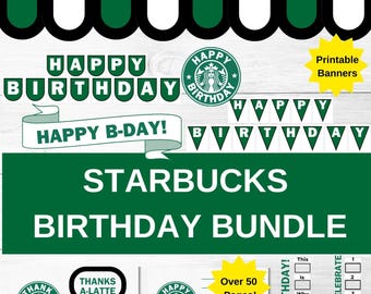 Coffee Birthday Party Decorations, Coffee Banner, Cafe Themed Birthday Banner, Cafe Coffee Lovers Birthday, Coffee, Party Decor Bundle