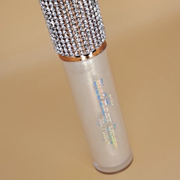 Shimmery glossy lip gloss shiny rhinestone cute tubes moisturizing gloss for her soft smooth formula glittery sweet scented flavored lips