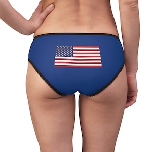 Slip da donna (AOP), Stati Uniti, USA, America, Rosso, Bianco, Blu, Bandiera, Regalo, 4 luglio
